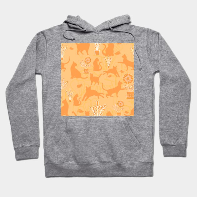 Kitties and Flowers Pumpkin Hoodie by sandpaperdaisy